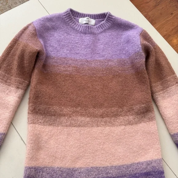 H&M Pastel Ombre Soft Knit Sweater Softgirl Feminine Cozy Boho Cottagecore - Picture 4 of 5